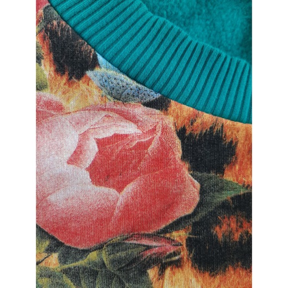 Vintage I-Conic Women's Blue Mixed Print Coca Cola Logo Crewneck Sweatshirt S - Picture 7 of 14